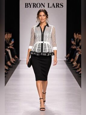 Anthropologie Beguile by Byron Lars Laced Peplum Jacket size 8